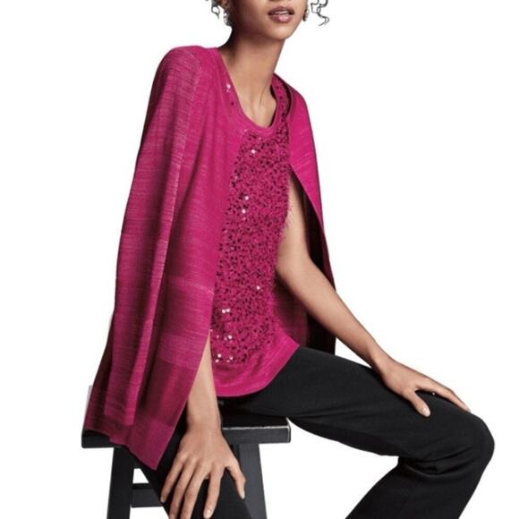 Misook Plus Size Sequined Lurex Melange Shimmery Metallic Tank Top Red Size 3X - Picture 8 of 9